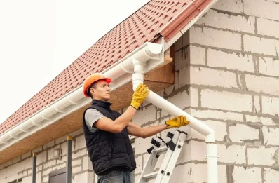 Pose et remplacement de gouttières à Meaucé